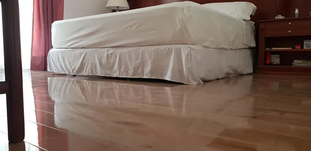 Piso flotante instalado