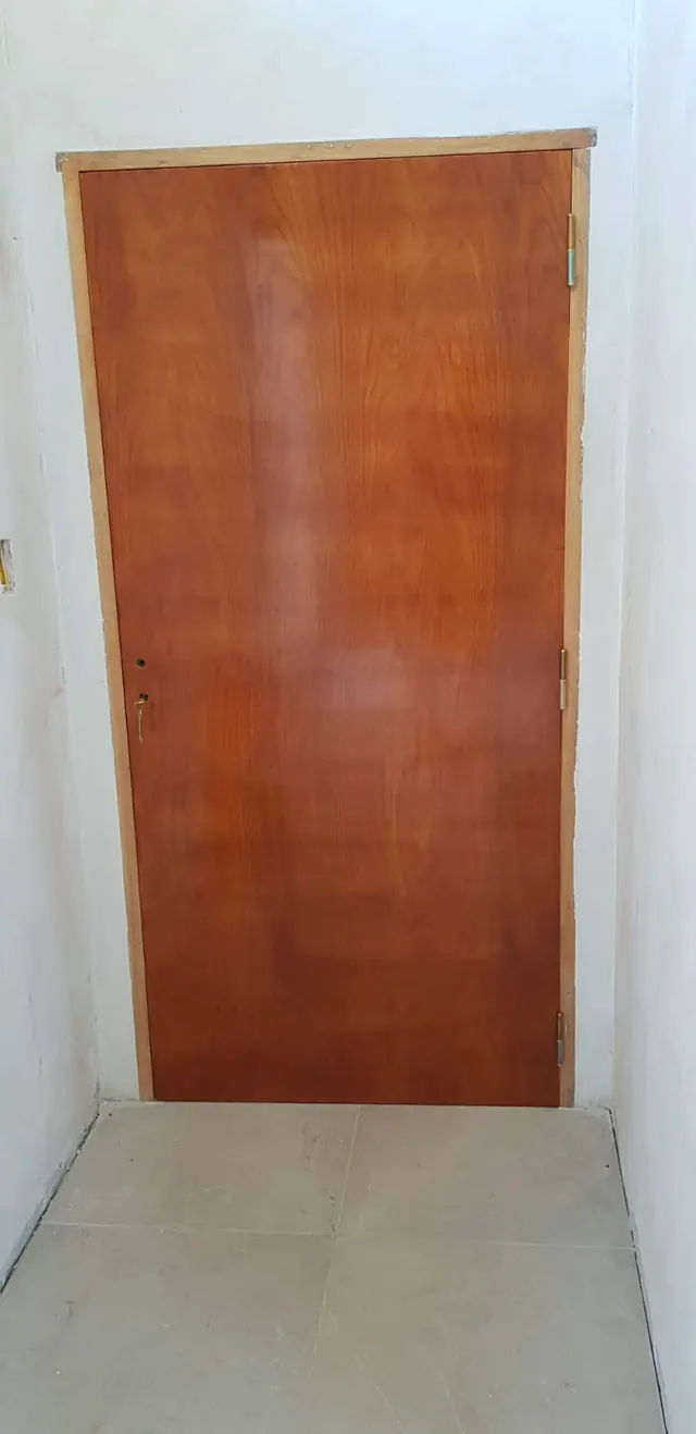 Puerta placa de madera barnizada