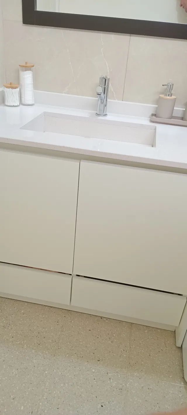 Vanitory blanco liso